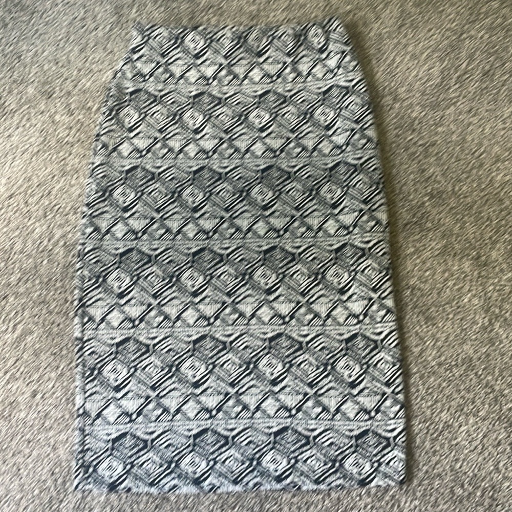 Women's stretchy pencil skirt, "Hot Gal" brand, size Small.  Black and white